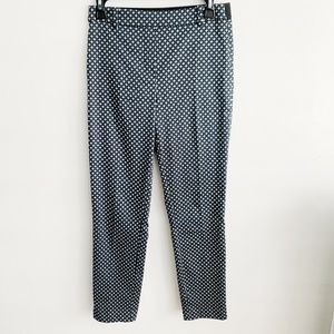 H&M Sz 4 Dark Blue Diamond Pattern Skinny Pants